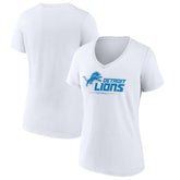 Detroit Lions Women's Lock Up V-Neck T-Shirt - White outlet