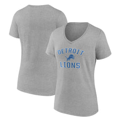 Detroit Lions Women's Victory Arch V-Neck T-Shirt - Gray discount