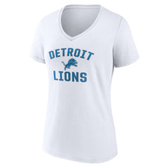 Detroit Lions Women's Victory Arch V-Neck T-Shirt - White discount
