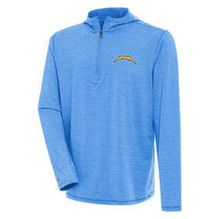 Los Angeles Chargers Antigua Tidy Quarter-Zip Pullover Hoodie - Heather Powder Blue outlet
