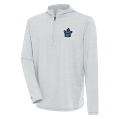 Toronto Maple Leafs Antigua Tidy Quarter-Zip Pullover Hoodie Heather Gray