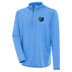Memphis Grizzlies Antigua Tidy Quarter-Zip Lightweight Pullover Top - Heather Powder Blue cheap