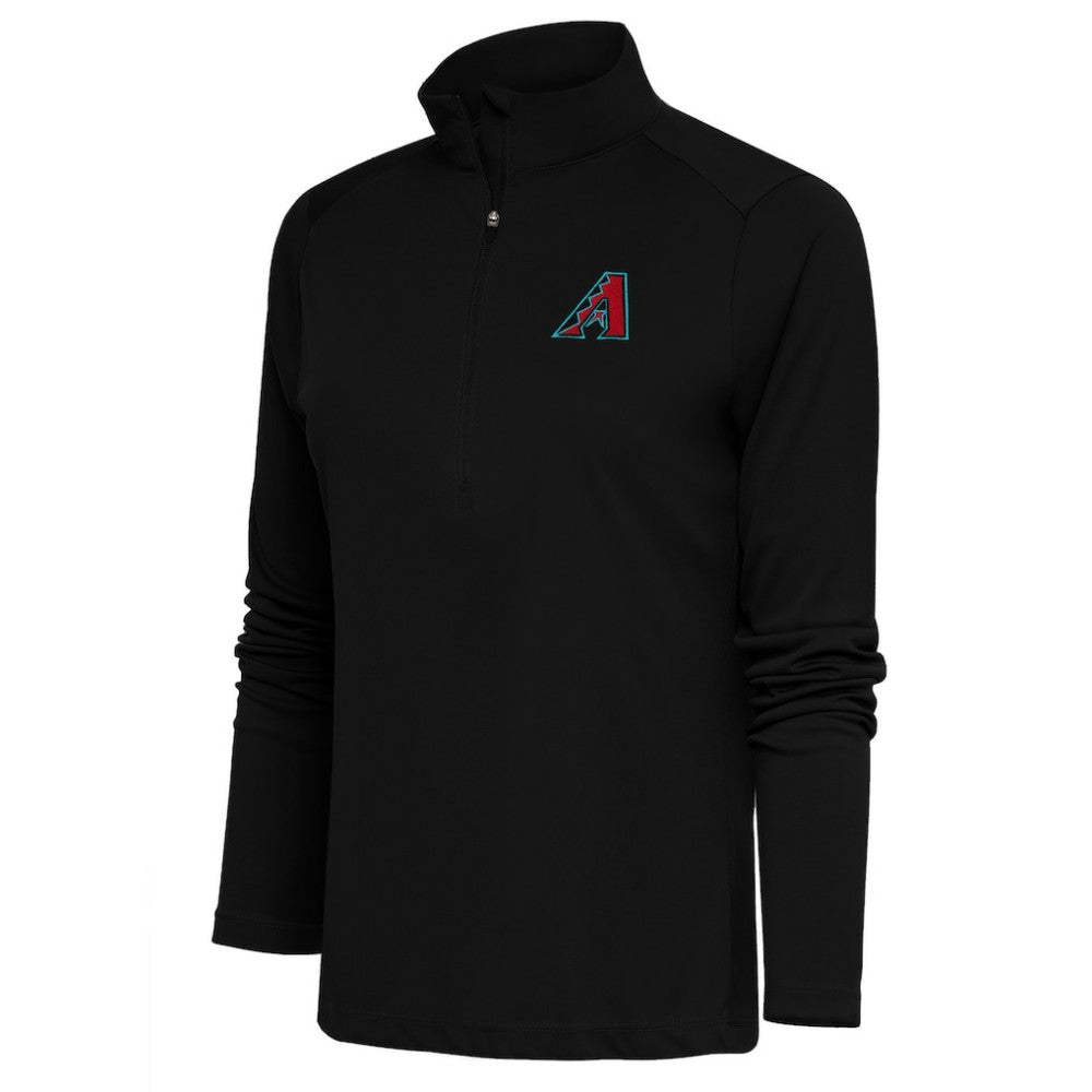 Arizona Diamondbacks Antigua Women's Tribute Half-Zip Pullover Top - Black