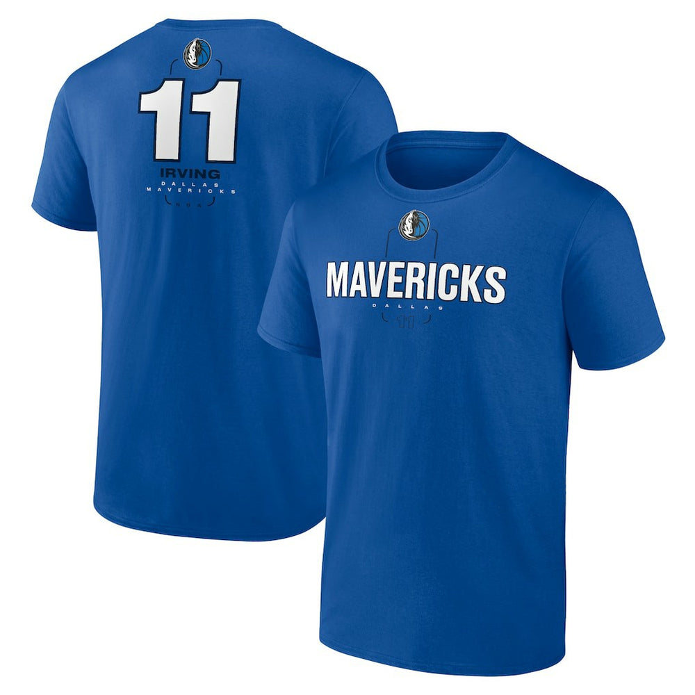 Kyrie Irving Dallas Mavericks Behind The Back Name & Number T-Shirt sale - Blue online