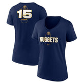 Nikola Jokic Denver Nuggets Women's Behind The Back Name & Number V-Neck T-Shirt sale - Navy online