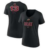 Bam Adebayo Miami Heat Women's Behind The Back Name & Number V-Neck T-Shirt - Black cheap