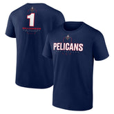 Zion Williamson New Orleans Pelicans Behind The Back Name & Number T-Shirt - Navy outlet