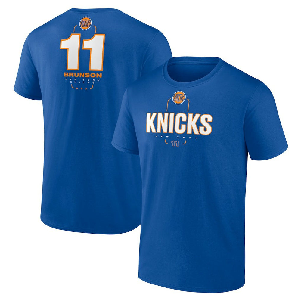 Jalen Brunson New York Knicks Behind The Back Name & Number T-Shirt - Blue online