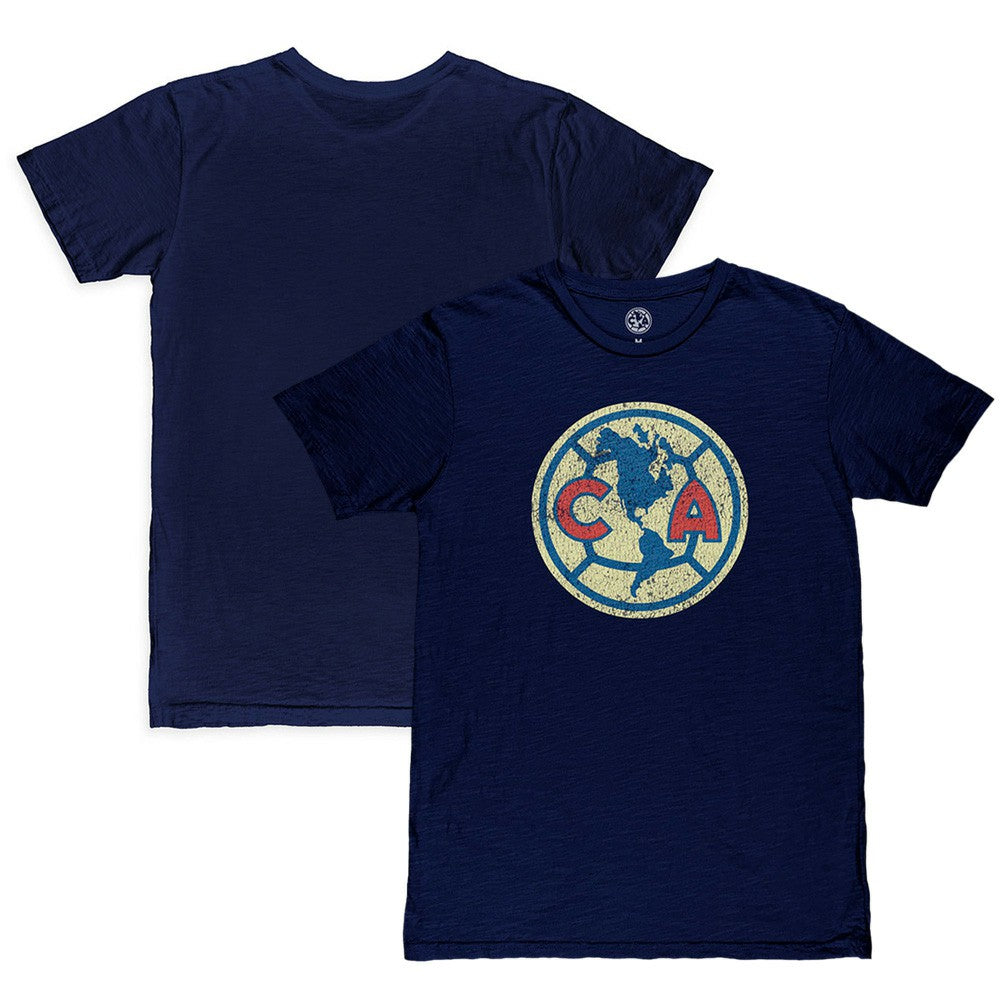 Club America 1863FC Color Crest Slub T-Shirt - Navy on sale
