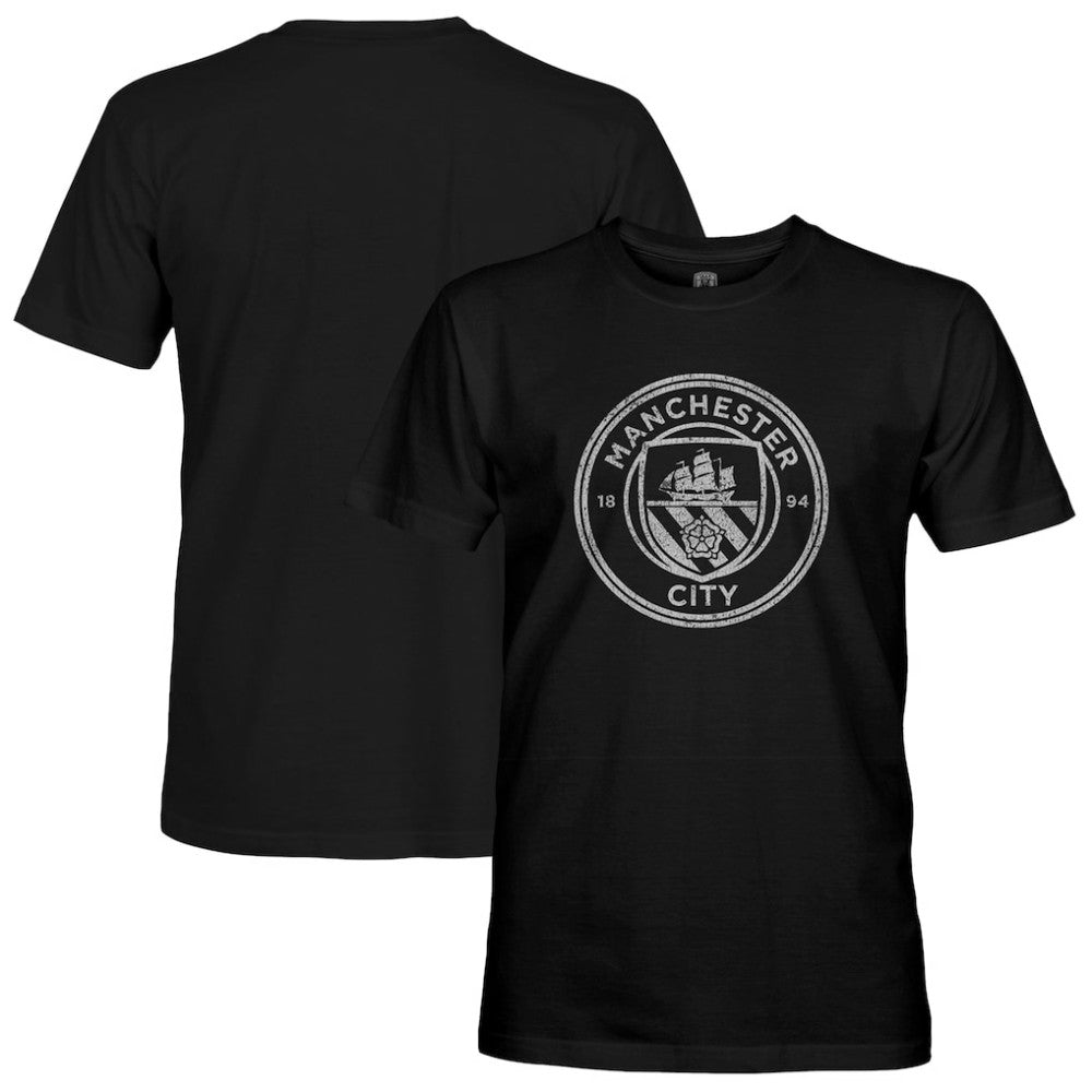 Manchester City 1863FC Mono Crest Slub T-Shirt - Black online