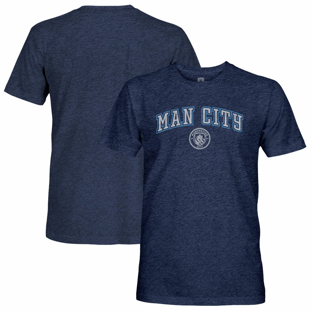 Manchester City 1863FC Wordmark Twisted Tri-Blend Slub T-Shirt - Heather Navy shop