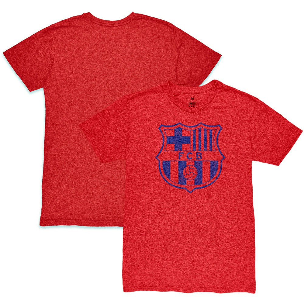 Barcelona 1863FC Mono Crest Twisted Tri-Blend Slub T-Shirt - Red on sale