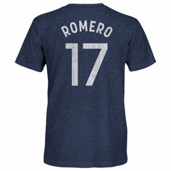 Cristian Romero Tottenham Hotspur 1863FC Player Name & Number Twisted Tri-Blend Slub T-Shirt - Heather Navy online