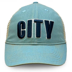 Manchester City 1863FC Washed Trucker Adjustable Hat - Sky Blue discount