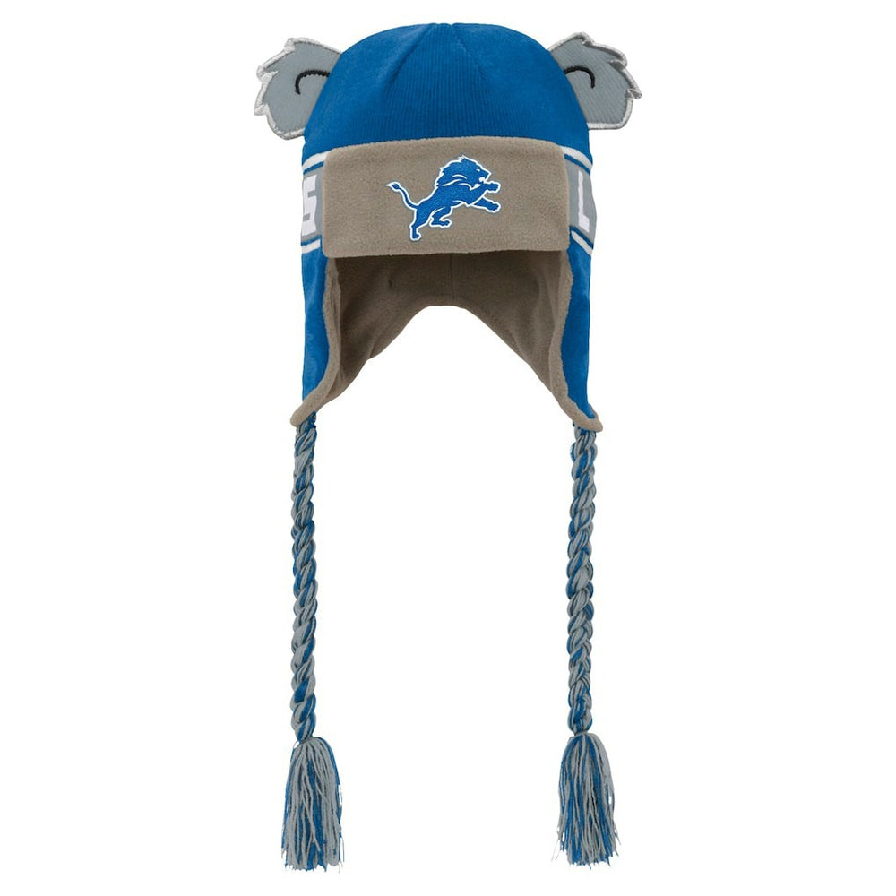 Detroit Lions Youth Wordmark Ears Trooper Knit Hat - Blue sale