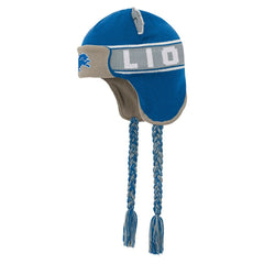 Detroit Lions Youth Wordmark Ears Trooper Knit Hat - Blue sale
