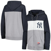 New York Yankees Women's Color Block Full-Zip Hoodie Jacket - Navy | New Era