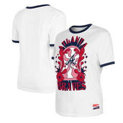 Atlanta Braves Women's Oversized Ringer T-Shirt - White | New Era