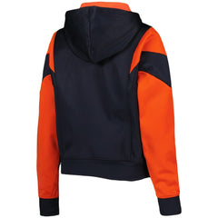 Houston Astros Women's Color Block Fleece Quarter-Zip Hoodie - Navy | New Era