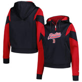 Boston Red Sox Women's Color Block Fleece Quarter-Zip Hoodie - Navy | New Era