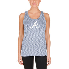 Atlanta Braves Women's Space Dye Keyhole Back Tank Top - Navy | New Era