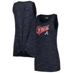 Atlanta Braves Women's Space-Dye Active Tank Top - Navy | New Era