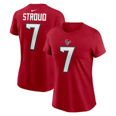 C.J. Stroud Houston Texans Women's Player Name & Number T-Shirt - Red | Nike for sale