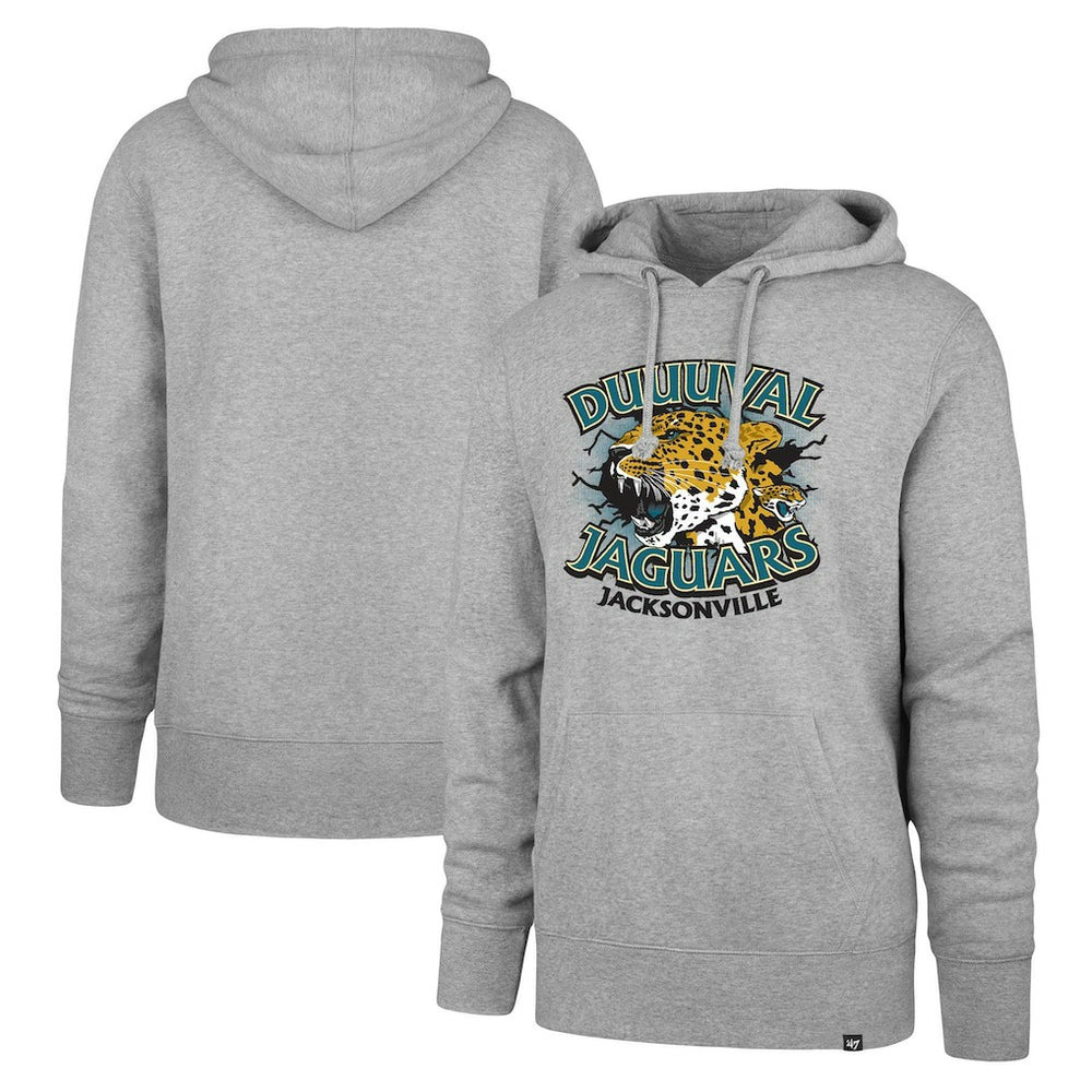 Jacksonville Jaguars '47 DUUUVAL Regional Headline Pullover Hoodie - Gray outlet