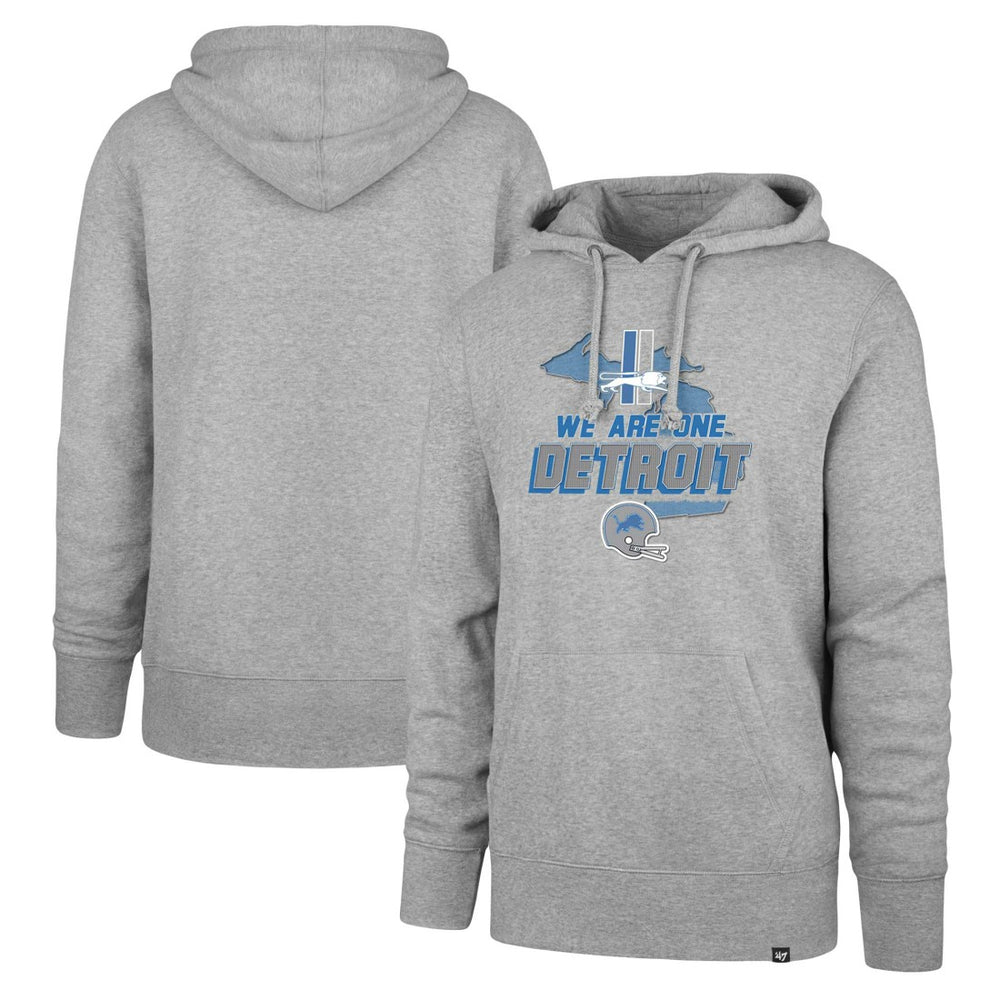 Detroit Lions '47 We Are One Regional Headline Pullover Hoodie - Gray for sale