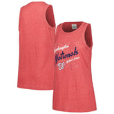 Washington Nationals Soft as a Grape Women's Gauze High Neck Tank Top - Red