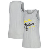 San Diego Padres Soft as a Grape Women's Gauze High Neck Tank Top - Gray