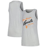 San Francisco Giants Soft as a Grape Women's Gauze High Neck Tank Top - Gray
