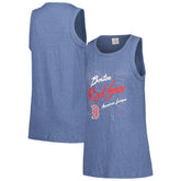Boston Red Sox Soft as a Grape Women's Gauze High Neck Tank Top - Navy