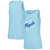 Kansas City Royals Soft as a Grape Women's Gauze High Neck Tank Top - Light Blue