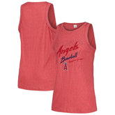 Los Angeles Angels Soft as a Grape Women's Gauze High Neck Tank Top - Red