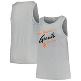 San Francisco Giants Soft as a Grape Women's Plus Size Curvy High Neck Tri-Blend Tank Top - Steel
