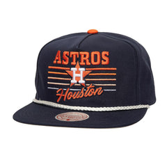 Houston Astros Radiant Lines Deadstock Snapback Hat - Navy | Mitchell & Ness