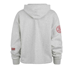San Francisco 49ers '47 Women's High Hopes Long Sleeve Cropped Hoodie - Heather Gray for sale