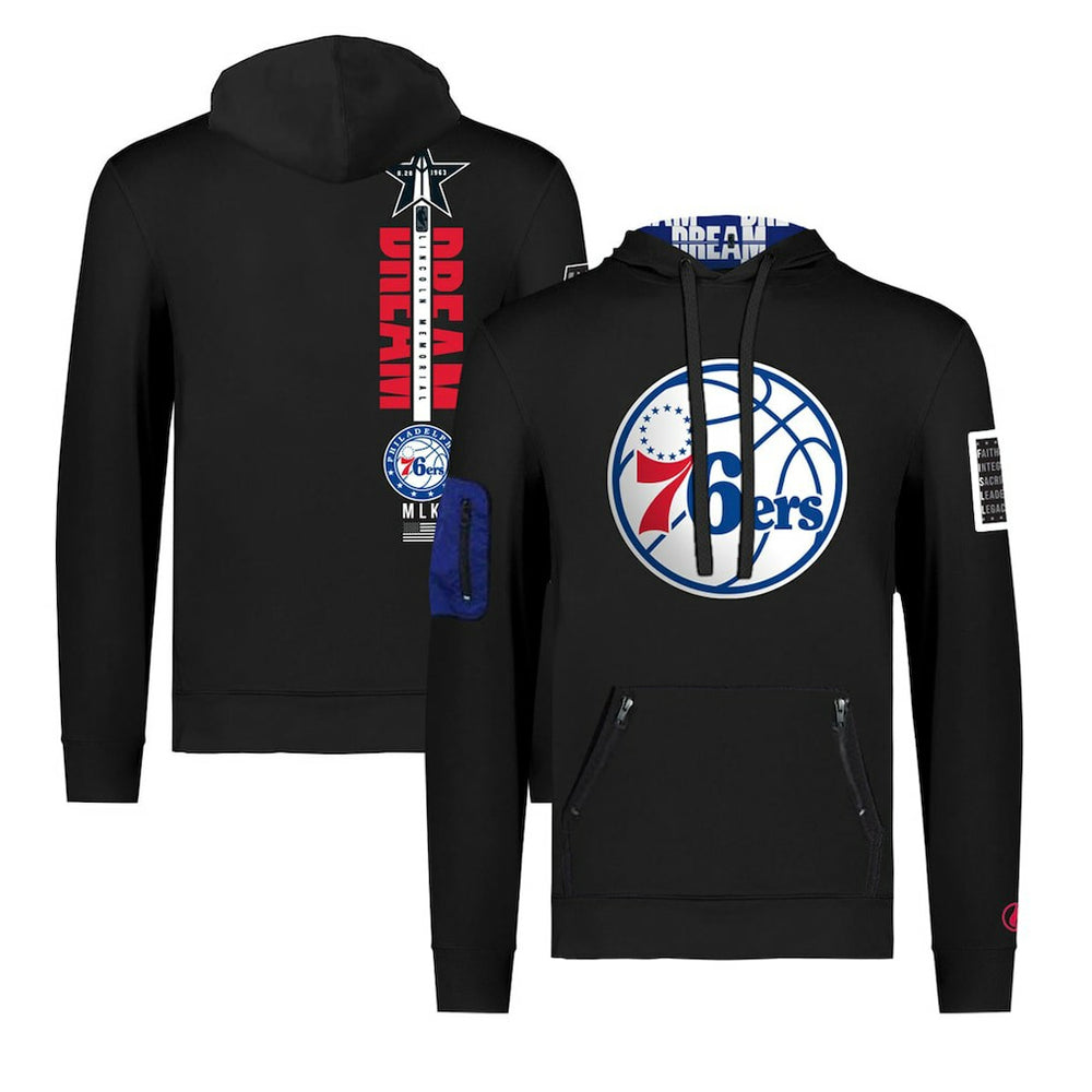 Philadelphia 76ers FISLL x Black History Collection Unisex Pullover Hoodie - Black outlet