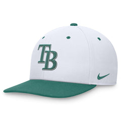 Tampa Bay Rays Bicoastal Two-Tone Pro Performance Snapback Hat - White/Green | Nike