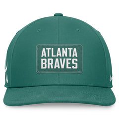 Atlanta Braves Bicoastal Pro Performance Snapback Hat - Green | Nike