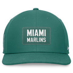 Miami Marlins Bicoastal Pro Performance Snapback Hat - Green | Nike