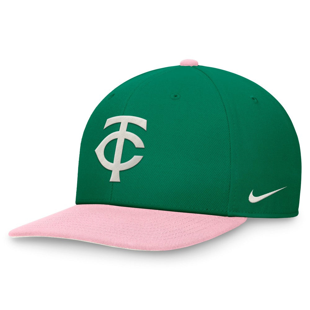 Minnesota Twins Malachite Pro Performance Snapback Hat - Green/Pink | Nike