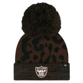Las Vegas Raiders '47 Women's Cacao Cuffed Knit Hat with Pom - Brown sale