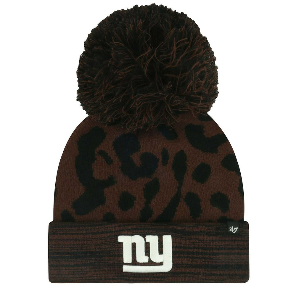 New York Giants '47 Women's Cacao Cuffed Knit Hat with Pom - Brown sale