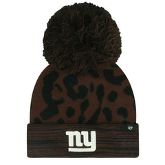 New York Giants '47 Women's Cacao Cuffed Knit Hat with Pom - Brown sale