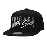 Chicago White Sox Team Tagged Snapback Hat - Black | Mitchell & Ness