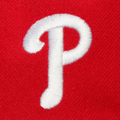 Philadelphia Phillies Team Tagged Snapback Hat - Red | Mitchell & Ness