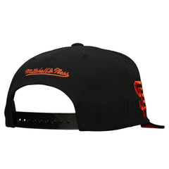 San Francisco Giants Team Tagged Snapback Hat - Black | Mitchell & Ness