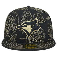 Toronto Blue Jays 59FIFTY Day Allover Fitted Hat - Black | New Era